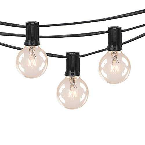 25Ft G40 Globe String Lights with Clear Bulbs,UL listed Backyard