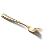 36 Gold Plastic Silverware Set – Plastic Cutlery Set - Disposable Flatware Set – 12 Plastic Forks, 12 Plastic Spoons, and 12 Plastic Knives - Heavy Duty Bulk Disposable Silverware Plastic Utensils Set