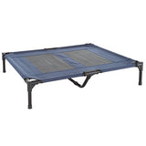 PETMAKER Elevated Pet Bed-Portable Raised Cot-Style Bed W/Non-Slip Feet, 36”x 29.75”x 7” for Dogs, Cats, and Small Pets-Indoor/Outdoor Use by (Blue)