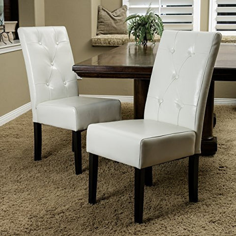 Alexander Ivory Bonded Leather Dining Chair